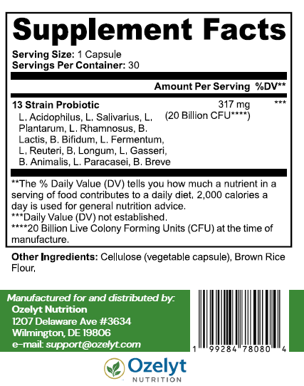 Ozelyt back label