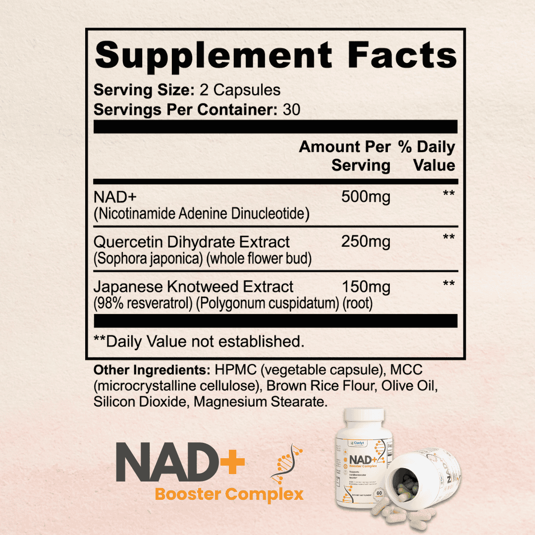 Ozelyt NAD+ Booster Complex ingredients